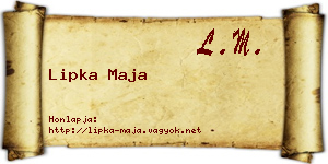 Lipka Maja névjegykártya